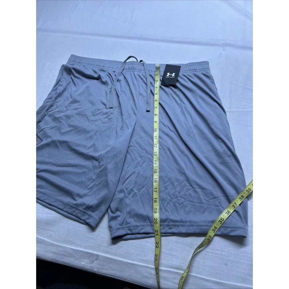 Under Armour Mens Gray HeatGear Running Shorts 2XL Loose Fit 1306443